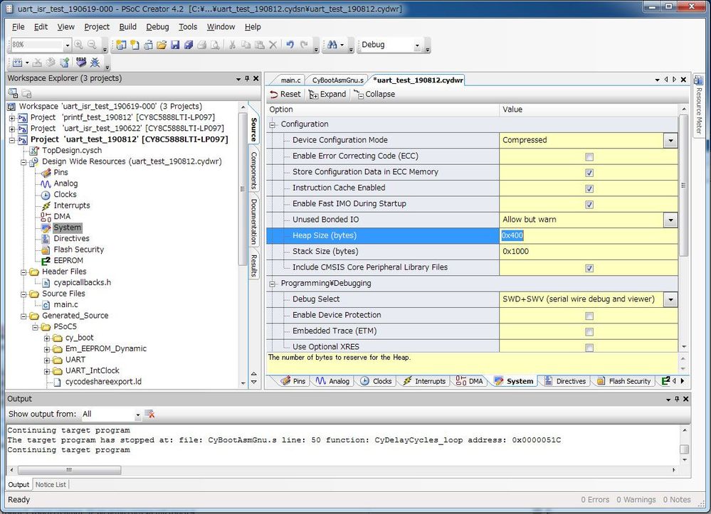 Solved: n00b: how to create basic debug feedback with PSOC ...