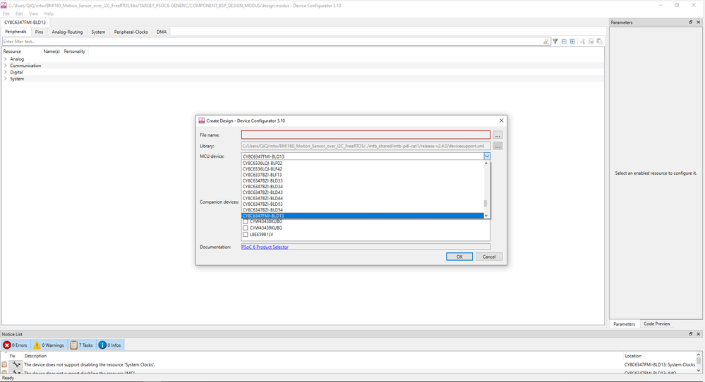 Solved Where is pinout/package support for PSoC63 104CSP