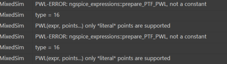 Altium/ngspice Error Messages