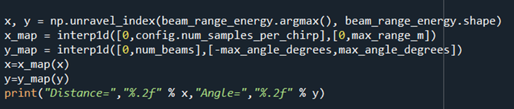 Distances & Angles from XENSIV™ Radar using Python