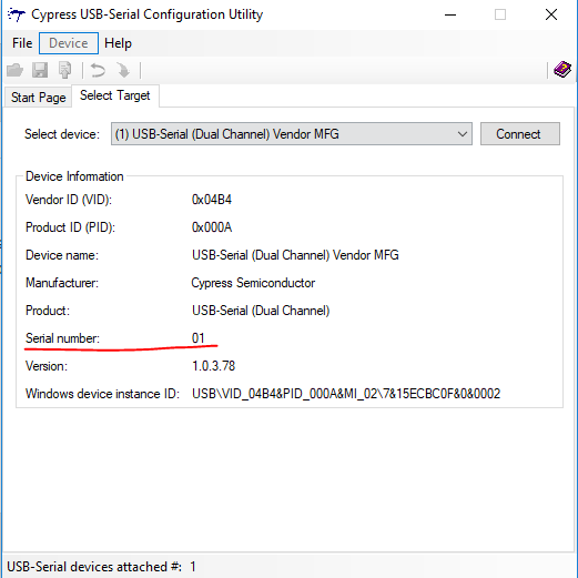 Solved identifying more than one CY7C65211 in Windows' US... Infineon Developer Community